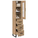 vidaXL Haut Armoire avec tiroir Chêne artisanal 69 5 x 34 x 180 cm
