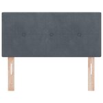 Tête de lit capitonnée gris foncé 80 cm en velours