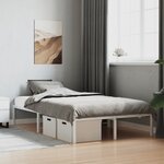 vidaXL Cadre de lit métal blanc 120x190 cm