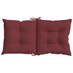 vidaXL Coussins de chaise dossier bas lot de 6 rouge bordeaux mélangé