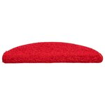 vidaXL Tapis d'escalier 20 pièces 56 x 17 x 3 cm Rouge Demi-rond