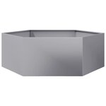 vidaXL Jardinière hexagone 138x120x45 cm acier galvanisé