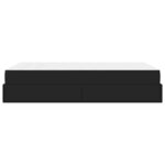 vidaXL Cadre de lit avec matelas Noir 120 x 190 cm Faux cuir
