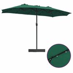 vidaXL Parasol de jardin Vert 385 x 209 x 244 cm tissu