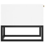 vidaXL Table basse blanc 80x40x35 cm Bois d'ingénierie et fer