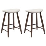 vidaXL Chaises de salle à manger 2 pc Bois de Caoutchouc Massif