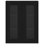 vidaXL Buffet haut Noir 69 5x34x180 cm Bois d'ingénierie