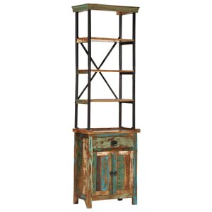 vidaXL Buffet 55x30x180 cm bois de récupération massif
