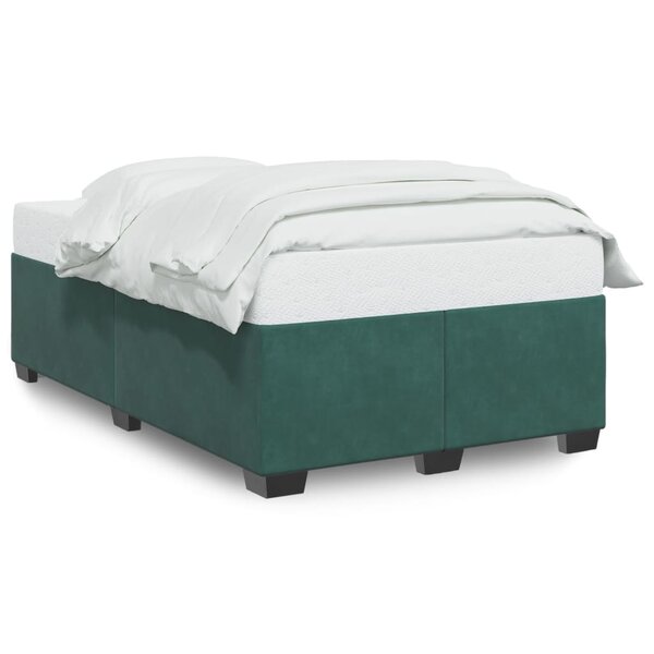 vidaXL Cadre de lit sans matelas vert foncé 120x190 cm velours