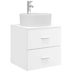 vidaXL Vanité de lavabo mural Blanc 49 5 x 44 5 x 65 cm