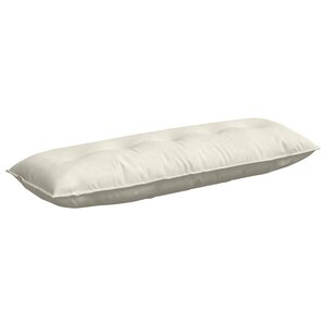 vidaXL Coussin de Dos Crème 140 x 50 cm Tissu en velours côtelé