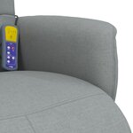 vidaXL Fauteuil inclinable de massage et repose-pieds gris clair tissu