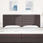 vidaXL Tête de lit LED avec bandes LED Marron foncé 200 cm tissu