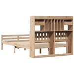 vidaXL Lit bibliothèque sans matelas 135x190 cm bois de pin massif