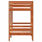 vidaXL Lit superposé cire marron 90x190 cm bois de pin massif