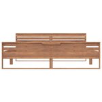 vidaXL Cadre de lit Bois de teck massif 180x200 cm