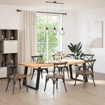 vidaXL Pieds de table à manger en U 2 pièces Noir 90 x (72-73) cm Acier