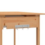 vidaXL Table de rempotage avec évier marron bois massif de sapin