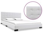vidaXL Cadre de lit sans matelas blanc similicuir 140x200 cm