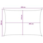 vidaXL Voile d'ombre Bleu et Blanc 3 5 x 4 5 m HDPE