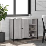 vidaXL Buffet sonoma gris 100x33x75 cm bois d'ingénierie