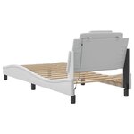 vidaXL Cadre de lit avec lumières LED blanc 90x190 cm similicuir