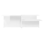 vidaXL Tables basses 2 Pièces blanc brillant bois d'ingénierie