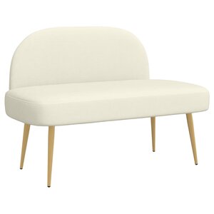 vidaXL Banc rembourré avec dossier Crème 110 x 60 x 76 cm