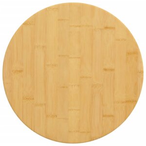vidaXL Dessus de table Ø50x4 cm bambou