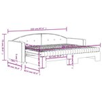 vidaXL Lit de jour avec gigogne et matelas gris foncé 80x200cm velours