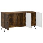 vidaXL Meuble TV Chêne fumé 99 x 34 5 x 50 cm Bois d'ingénierie
