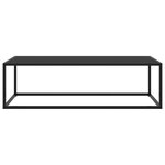 vidaXL Table basse Noir avec verre noir 120x50x35 cm