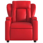 vidaXL Fauteuil de massage inclinable électrique rouge similicuir