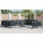 vidaXL Ensemble de canapé de jardin 13 Pièces Anthracite Acier