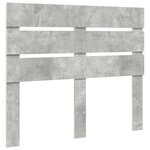 vidaXL Cadre de lit avec tête de lit Béton 120 x 200 cm Pin massif