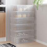 vidaXL Boîtes de rangement en plastique 6 Pièces 25 L empilables