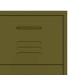 vidaXL Armoire à tiroirs Vert olive 80x35x101 5 cm Acier