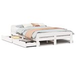vidaXL Cadre de lit sans matelas blanc 160x200 cm bois de pin massif