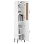 vidaXL Buffet haut Blanc 34 5x34x180 cm Bois d'ingénierie