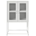 vidaXL Buffet haut blanc 68x39x107 cm acier