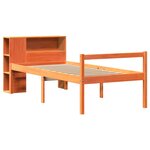 vidaXL Lit bibliothèque sans matelas cire marron 75x190 cm bois massif