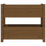 Vidaxl jardinière marron miel 77x25x66 cm bois massif de pin