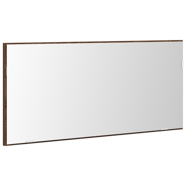 Meuble Miroir de Salle de Bain vidaXL avec Lumière LED Chêne Brun 80x37 cm