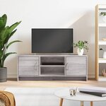 vidaXL Meuble TV sonoma gris 102x30x37 5 cm bois d'ingénierie