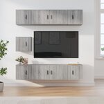 vidaXL Ensemble de meubles TV 7 Pièces Sonoma gris Bois d'ingénierie