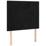 vidaXL Sommier à lattes de lit avec matelas Noir 100x200 cm Velours