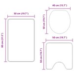 vidaXL Ensemble de tapis de bain antidérapants 3 Pièces Violet PP