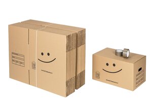 Pack 40 cartons standard avec poignées + 2 adhésifs offerts