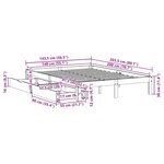 vidaXL Cadre de lit avec tiroirs sans matelas 140x200 cm