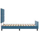 vidaXL Cadre de lit avec tête de lit Bleu foncé 90 x 190 cm Velours